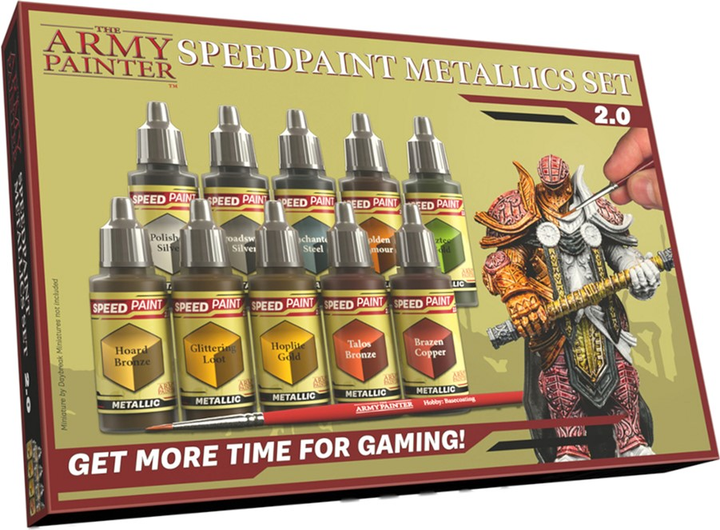 Zestaw farb The Army Painter Speedpaint 2.0 Metallics 10 szt (5713799806207) - obraz 1