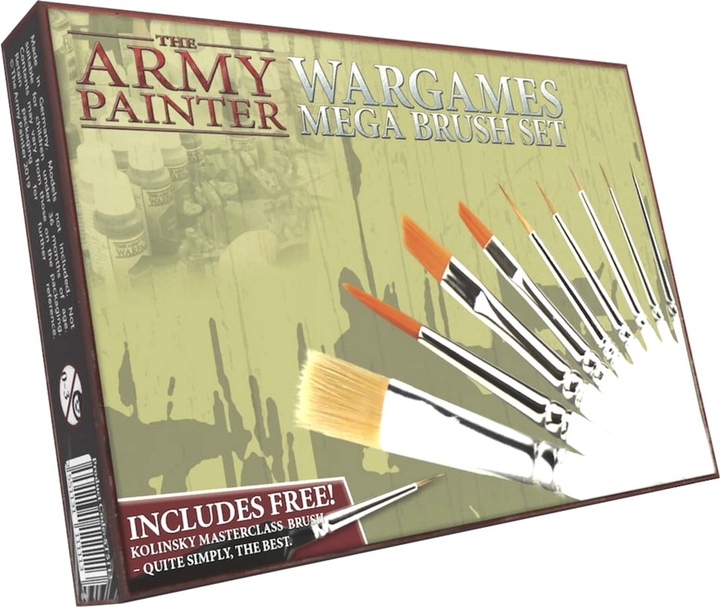 Zestaw pędzli The Army Painter Wargames Mega Brush 10 szt (5713799511309) - obraz 1