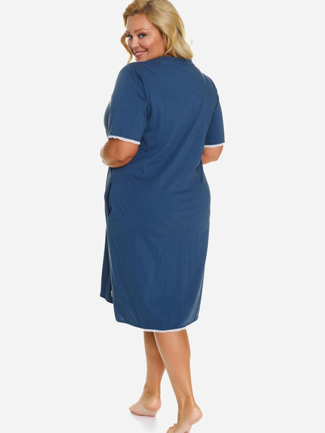 Нічна сорочка жіноча бавовняна Doctor Nap TB.5366 XXXL Темно-синя (5902701195236) - зображення 2