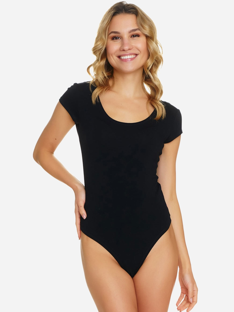 Боді-футболка жіноча Doctor Nap BOD.5375 S Чорний (5902701193829) - зображення 1