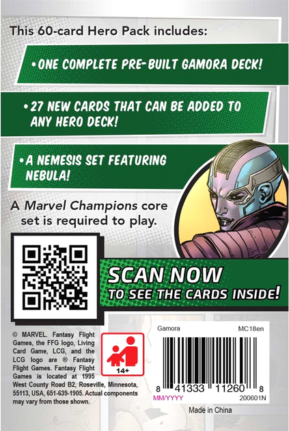 Dodatek do gry planszowej Fantasy Flight Games Marvel Champions: Hero Pack Gamora (0841333112608) - obraz 2