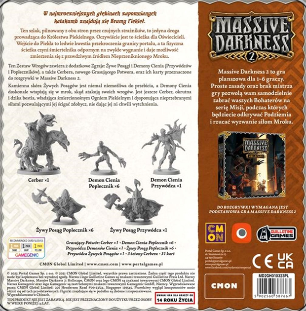 Додаток до настільної гри Portal Games Massive Darkness 2: Gates of Hell Enemy (5902560387667) - зображення 2