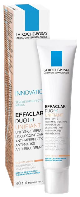 Krem-żel do twarzy La Roche Posay Effaclar Duo Unifiant Medium łagodzący 40 ml (3337875518598) - obraz 1