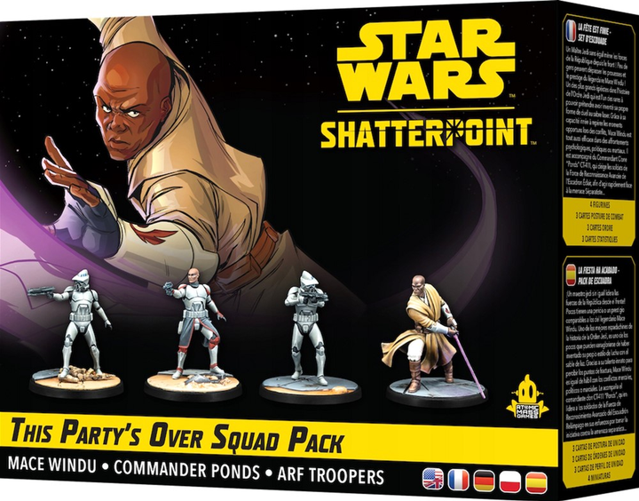 Набір фігурок для складання та розфарбовування Atomic Mass Games Star Wars Shatterpoint This Party's Over Mace Windu 4 шт (0841333122362) - зображення 1