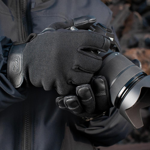Стрелковые, тактические перчатки M-Tac Police Black (Черные) Размер XL - изображение 2