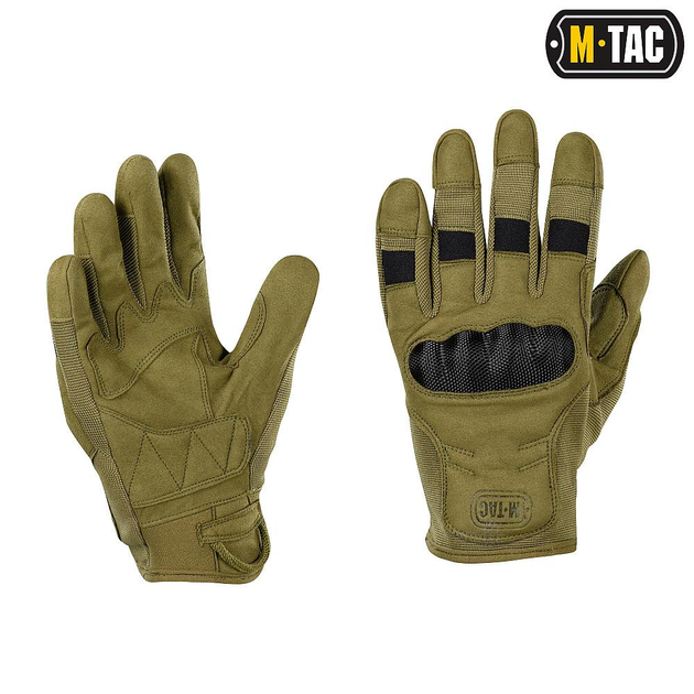 Тактичні рукавички із вбудованим захистом M-Tac Assault Tactical Mk.6 Olive (Олива) Розмір XL - зображення 1