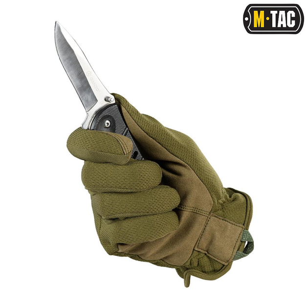 Перчатки тактические, нейлоновые M-Tac SCOUT TACTICAL MK.2 Olive (Оливковые) Размер L - изображение 2