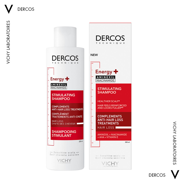 Тонизирующий шампунь Vichy Dercos Energy+ для борьбы с выпадением волос ...