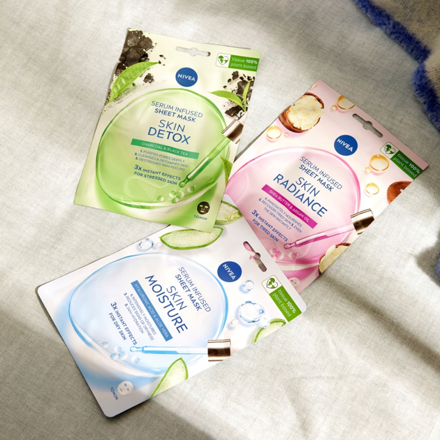 Maseczka w płachcie Nivea Skin Moisture z serum nawilżającym (9005800374147) - obraz 6