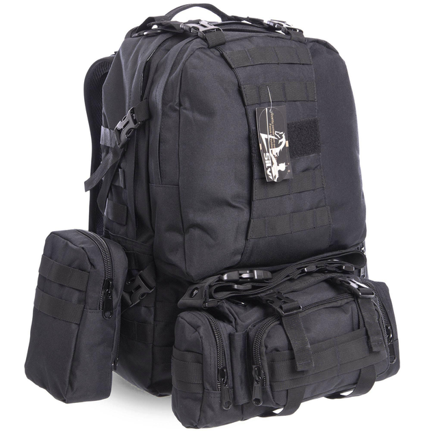 Рюкзак тактический штурмовой трехдневный SILVER KNIGHT TY-213 размер 50х34х15см 26л Черный - изображение 1