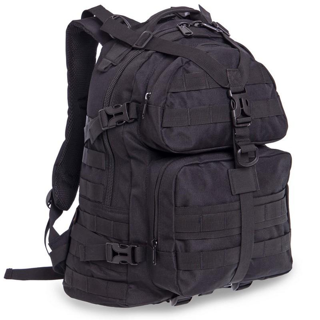 Рюкзак тактический штурмовой трехдневный SILVER KNIGHT TY-046 размер 44х32х21см 30л Черный - изображение 1