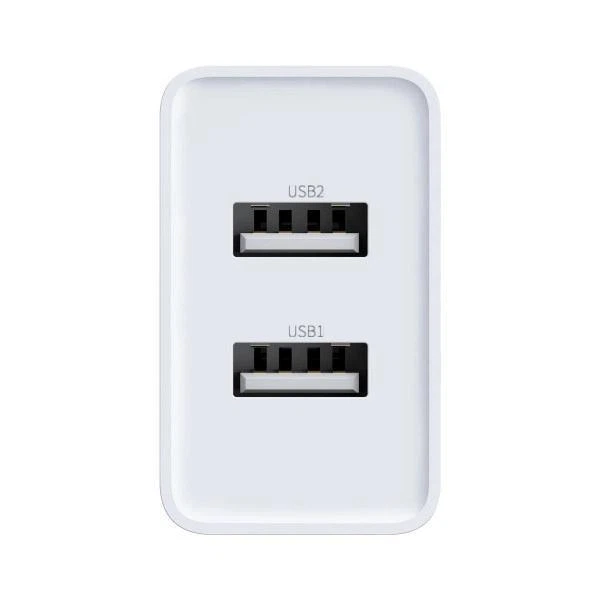 Сетевое зарядное устройство Baseus Speed Mini Dual U 10.5W 2USB 2.1A Travel Charge White - изображение 4