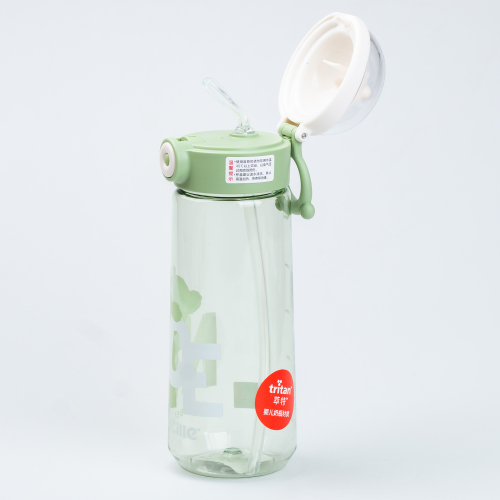 Пляшка для води 620 мл із кришкою фліп топ на защіпці, зелений(HP17300GR)(WB) - зображення 2