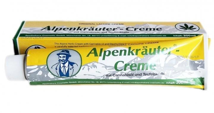 Крем для снятия боли и усталости Alpenkräuter Creme с маслом конопли 200 мл - зображення 2