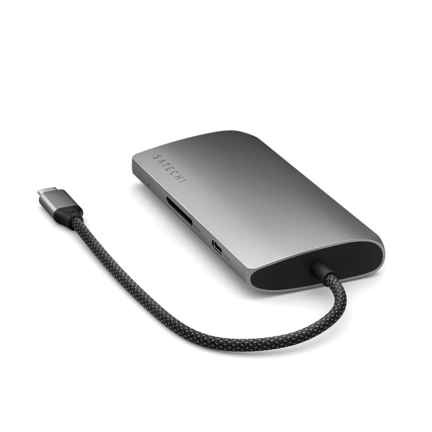 Адаптер Satechi USB-C Multiport Adapter 8K with Ethernet V3 Space Gray (ST-P8KEM) - изображение 2