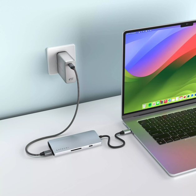 Адаптер Satechi USB-C Multiport Adapter 8K with Ethernet V3 Silver (ST-P8KES) - изображение 6