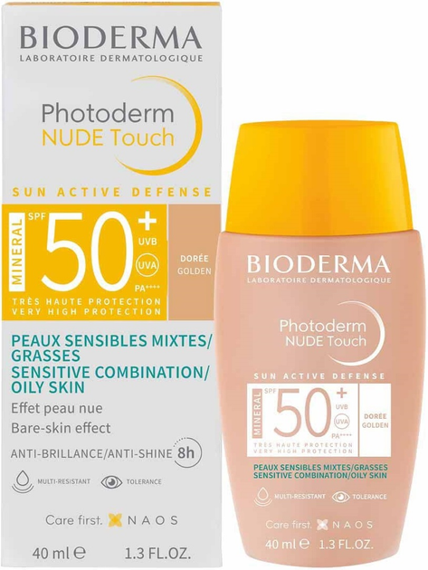 Krem przeciwsłoneczny Bioderma Photoderm Nude Touch SPF 50+ 40 ml (3701129803462) - obraz 1