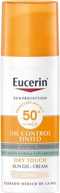 Żel-krem przeciwsłoneczny Eucerin Oil Control Dry Touch SPF 50+ 50 ml (4005800341106) - obraz 1