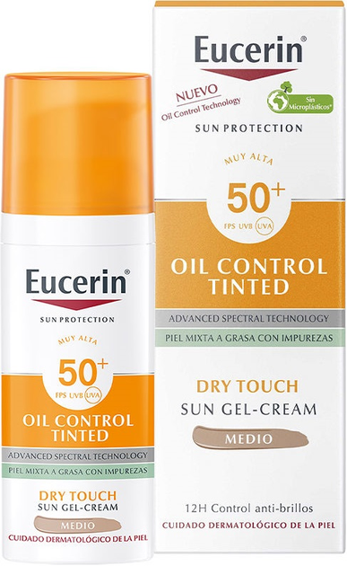 Żel-krem przeciwsłoneczny Eucerin Oil Control Dry Touch SPF 50+ 50 ml (4005800341106) - obraz 2