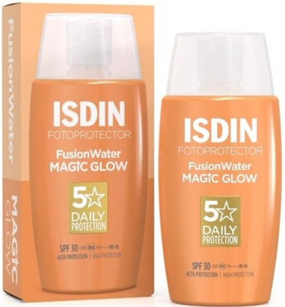 Сонцезахисний крем Isdin Photoprotector Water Magic Glow SPF 30 50 мл (8429420281653) - зображення 1