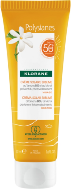 Przeciwsłoneczna krem do twarzy Klorane Polysianes Sublime SPF 50 50 ml (3282770150636) - obraz 1