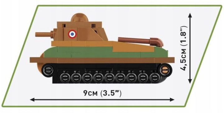 Klocki konstrukcyjne Cobi Historical Collection World War II Somua S-35 99 elementów (5902251030933) - obraz 4