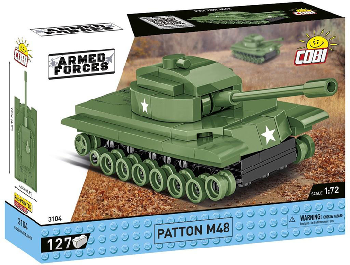 Klocki Cobi Armed Forces Patton M48 127 elementów (5902251031046) - obraz 1