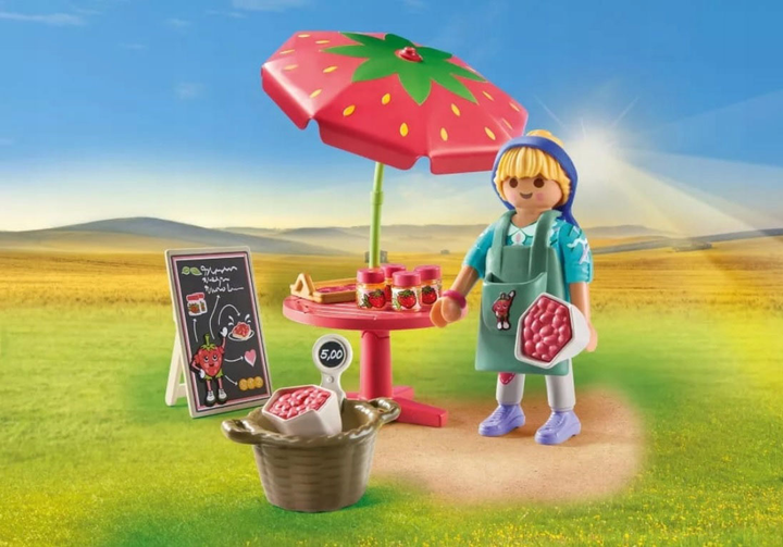 Zestaw zabawek Playmobil Country Domowe Truskawki Stoisko z Dżemami (4008789714459) - obraz 3