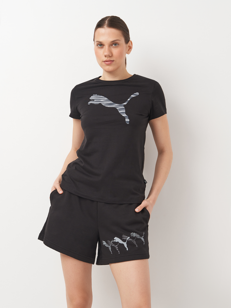 Акція на Футболка жіноча Puma Essentials+ 67793001 XL Чорна від Rozetka