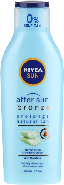 Лосьйон після засмаги Nivea Sun After Sun Bronze Bio Aloe Vera&Pro-Melanin Extract 200 мл (5900017067995) - зображення 1