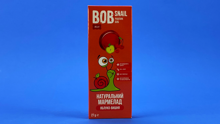 Мармелад Bob Snail Фруктовий Яблуко-Вишня - Фото 2 Мармелад Bob Snail Фруктовий Яблуко-Вишня - зображення 2