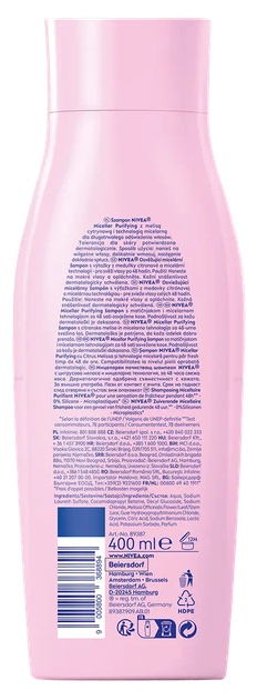 Шампунь для волосся Nivea Micellar Purifying 400 мл (9005800368894) - зображення 2