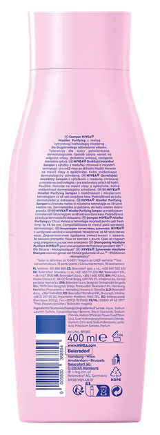 Szampon do włosów Nivea Micellar Purifying 400 ml (9005800368894) - obraz 2