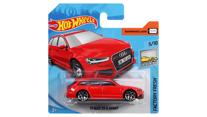 Машинка Базова Hot Wheels '17 Audi RS 6 Avant Factory Fresh 1:64 FJW00 Red - зображення 2