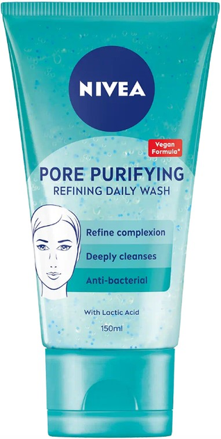 Гель для очищення обличчя NIVEA Pore Purifying Refining Daily Wash проти недоліків шкіри 150 мл (9005800227290) - зображення 1