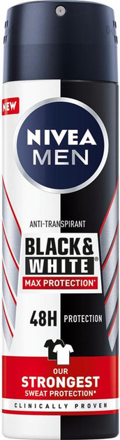 Антиперспірант Nivea Men Black & White Mac Protection 48H в спреї 150 мл (4005900830722) - зображення 1