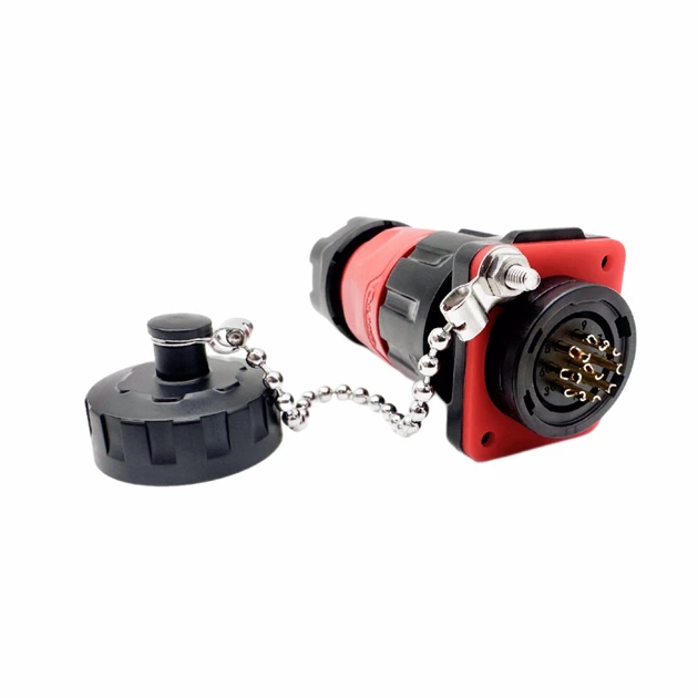 Роз'єм герметичний CNlinko YM-20, IP67, 9pin, 5A/250В, розетка