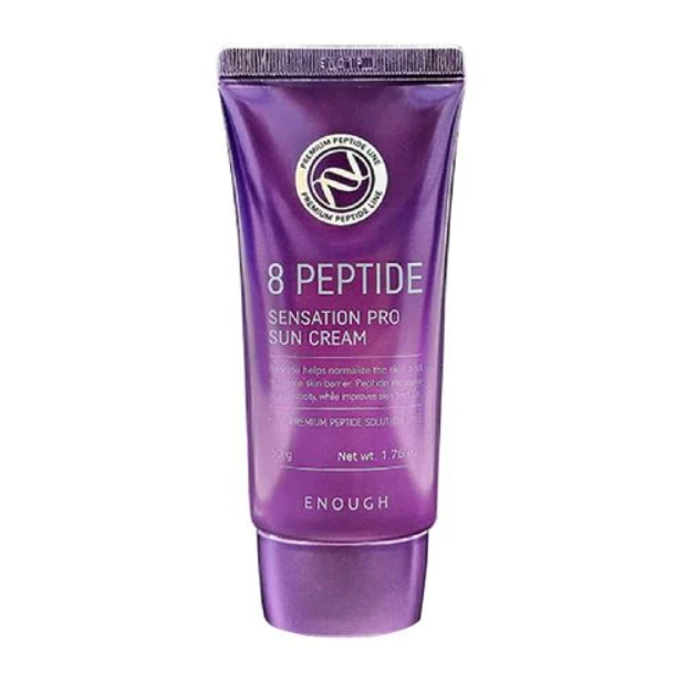 Сонцезахисний крем для обличчя Enough 8 Peptide Sensation Pro Sun Cream SPF50+ PA++++ 50ml - Фото 1 Сонцезахисний крем для обличчя Enough 8 Peptide Sensation Pro Sun Cream SPF50+ PA++++ 50ml - зображення 1