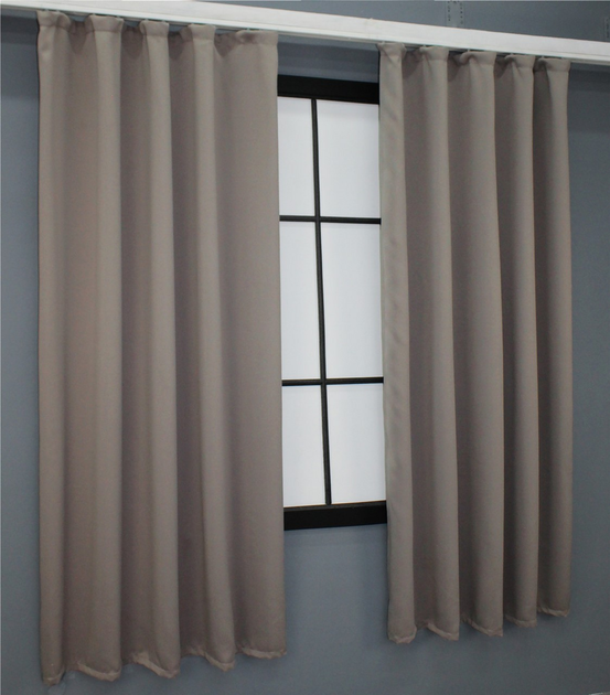 Комплект штор коротких VR-Textil Блекаут Bagema Rvs № 1242ш 130х170 см 2 шт Какао (35-0043) - зображення 4