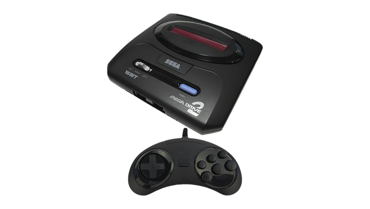 Набор Консоль Sega Mega Drive 2 HAA-2502 Japan Asia Black Б/У + Геймпад Проводной RMC MDSJ-6000 - изображение 2