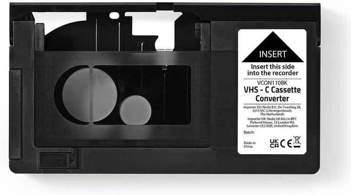 Конвертер видеокассет Nedis конвертация: VHS-C в VHS , Plug and