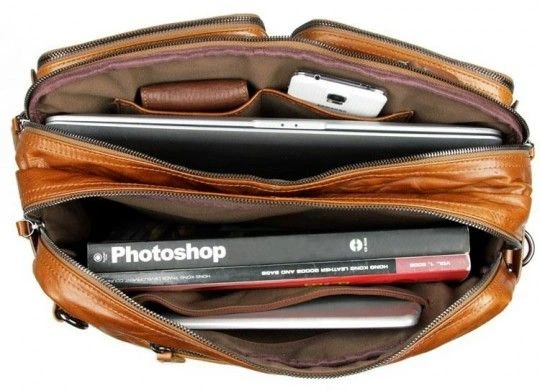 Сумка мужская 14353 трансформер Vintage рыжий – Оригинальные