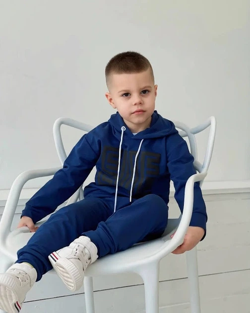 Дитячий спортивний костюм для хлопчика (котфа + штани) Носи своє 110 Синій p-13371 (p-13371-149008) - Фото 4 Дитячий спортивний костюм для хлопчика (котфа + штани) Носи своє 110 Синій p-13371 (p-13371-149008) - зображення 4