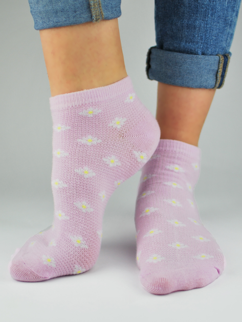 Шкарпетки жіночі короткі бавовняні Noviti ST020-W-04 35-38 Фіолетові (5905204312025) - зображення 1