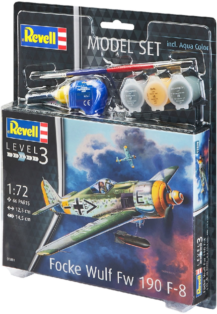 Model do sklejania Revell Myśliwiec Focke Wulf Fw190 F-8 1:72 (4009803638980) - obraz 1