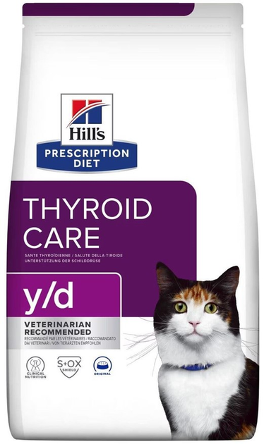 Sucha karma dla kotów HILL'S Thyroid Care y/d 3 kg (0052742042503) - obraz 1