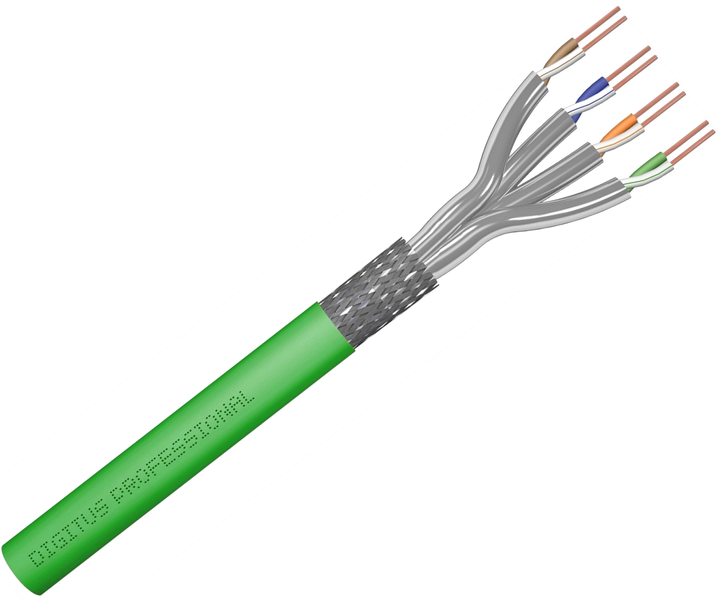 Кабель Digitus Cat 8.2 S/FTP Dca solid wire AWG 22/1 LSOH 50 м Green (DK-1843-VH-05) - зображення 1