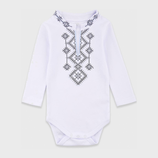 Детское боди для новорожденного мальчика Flamingo 105-204 74 см Белое ...