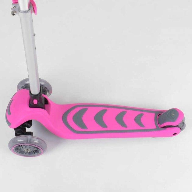 Детский трехколесный самокат Best Scooter Складная конструкция, розовый 57795 - изображение 3