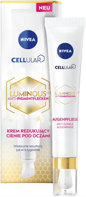 Krem NIVEA Cellular Luminous630 Anti-Pigmentflecken redukujący cienie pod oczami 15 ml (4005900925770) - obraz 1